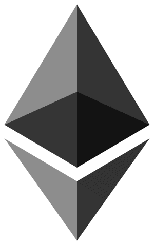 Ethereum Logo in Schwarz