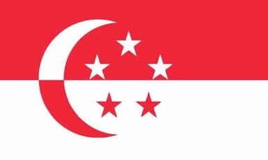Neue Flagge von Singapur - Singapore Flag