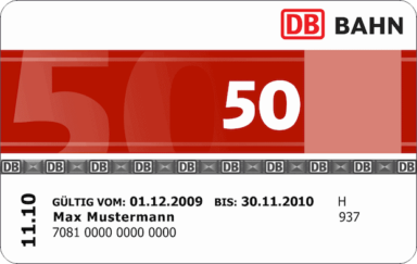 Bahncard - Kundenbindungsprogramm der DB