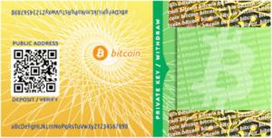 Bitcoin Paper Wallet Abbildung
