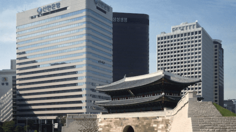 Firmenzentrale des südkoreansichen Zahlungsanbieters Shinhan