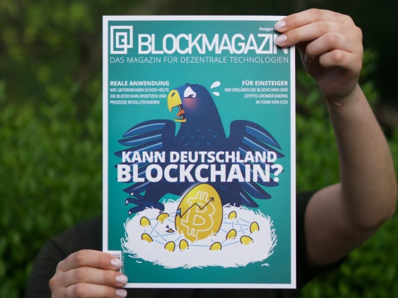 Titelseite Blockchain Magazin "Kann Deutschland Blockchain?"