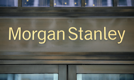 Morgan Stanley Logo über Filiale