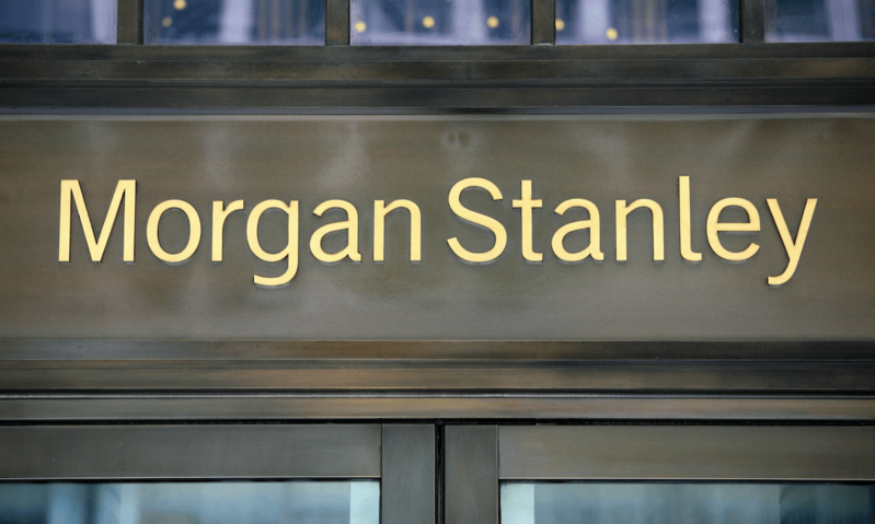 Morgan Stanley Logo über Filiale