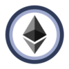 Ethereum Symbol in einem Kreis