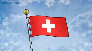 Blockchain Schweiz Illustration Schweizer Flagge