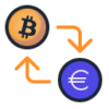 Bitcoin gegen Euro tauschen Illustration