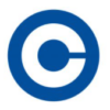 Coinbase Logo Blau und Weiß