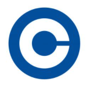 Coinbase Logo Blau und Weiß Icon