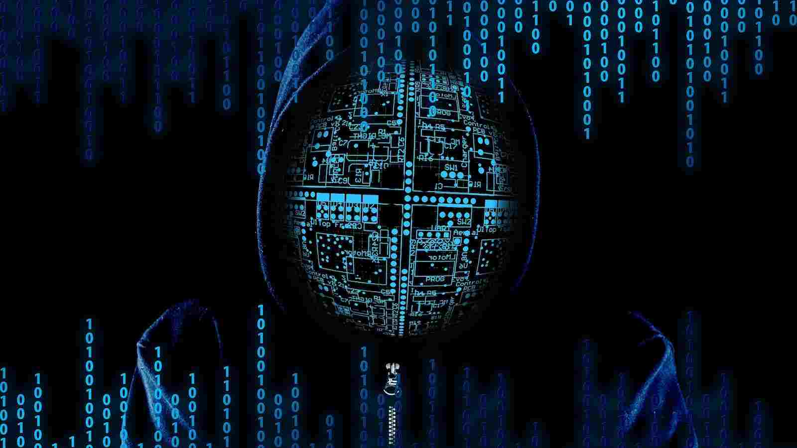 Anonymous Hacker Matrix Computercode Kapuze