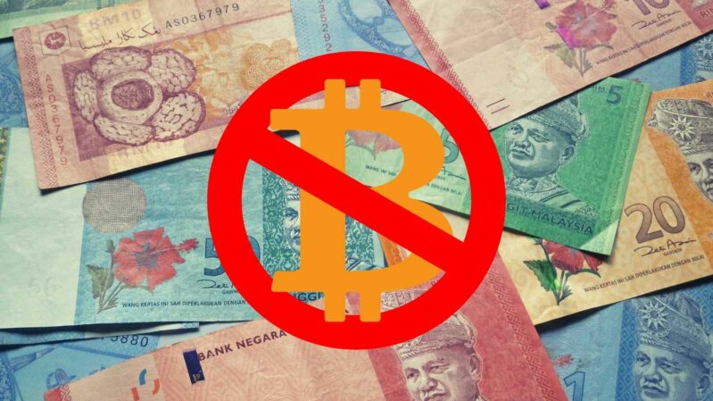Bitcoin Stop Zeichen Gedscheine Malaysia Ringgit