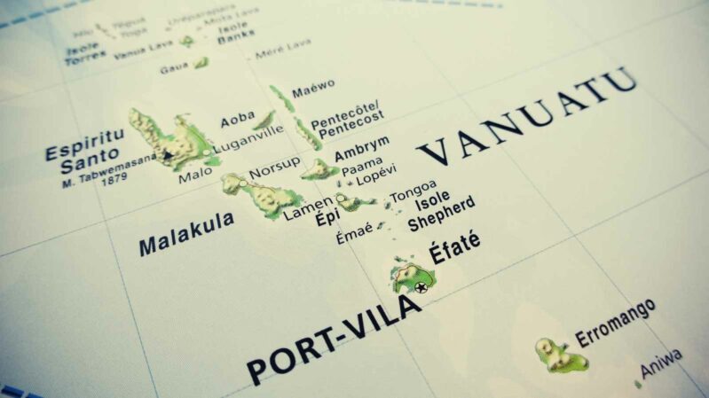 Vanuatu Satoshi Island Landkarte