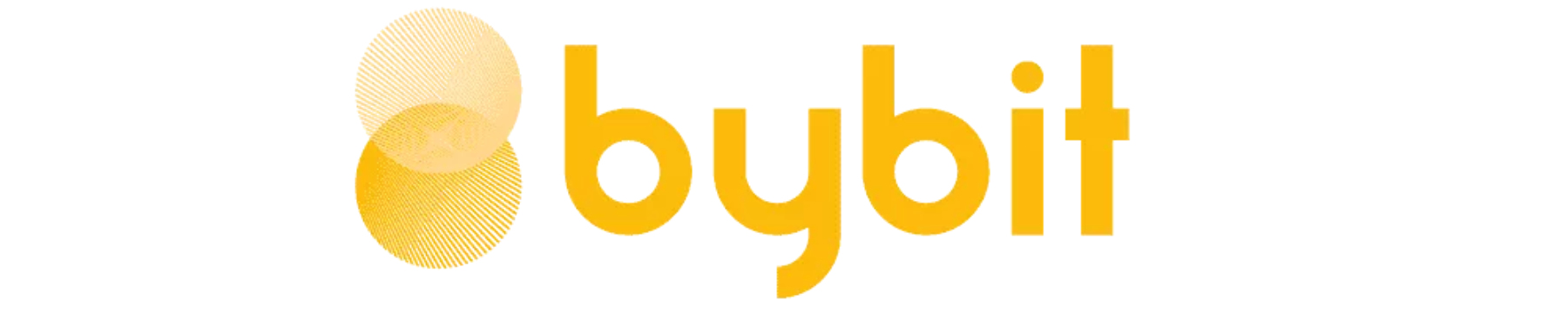 bybit logo Gelb auf weißen Hintergrund
