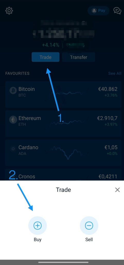 Crypto.com Kryptowährungen kaufen