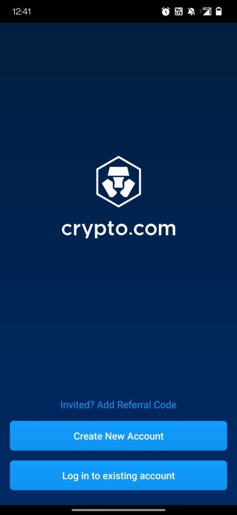 Crypto.com Registrierung