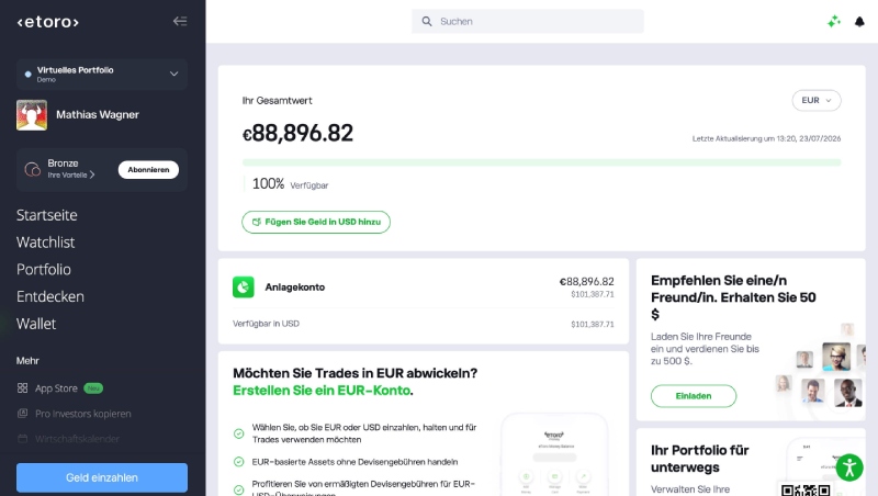 100.000 USD Demokonto