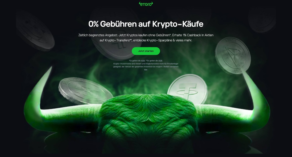 0% Gebuehren auf Kryptokaeufe eToro Promo
