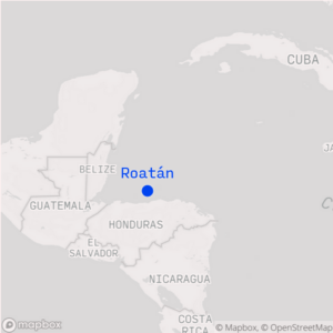 Lage der Insel Roatan
