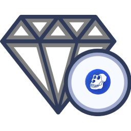 ApeCoin neben Diamanten Illustration
