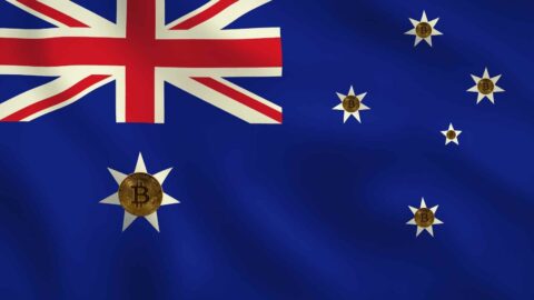 australische Flagge Bitcoin