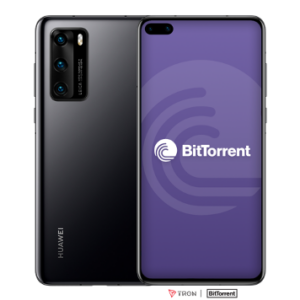 Huawei Smartphone mit BitTorrent Aufschrift
