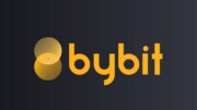 Bybit logo auf schwarzem Untergrund