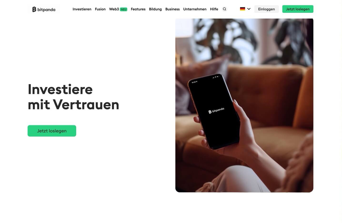 Bitpanda Startseite