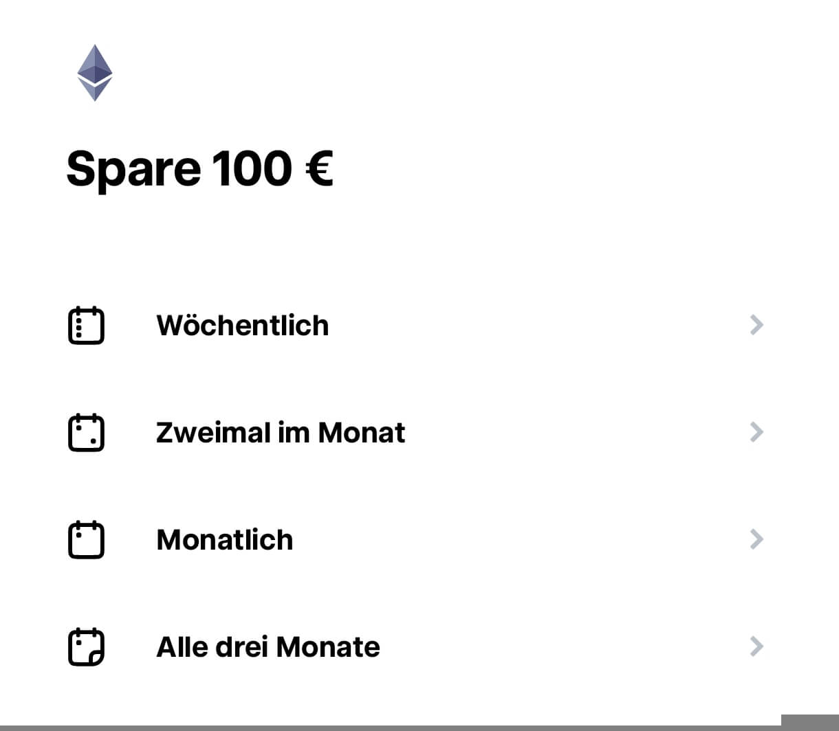 Sparplanperiode auswaehlen
