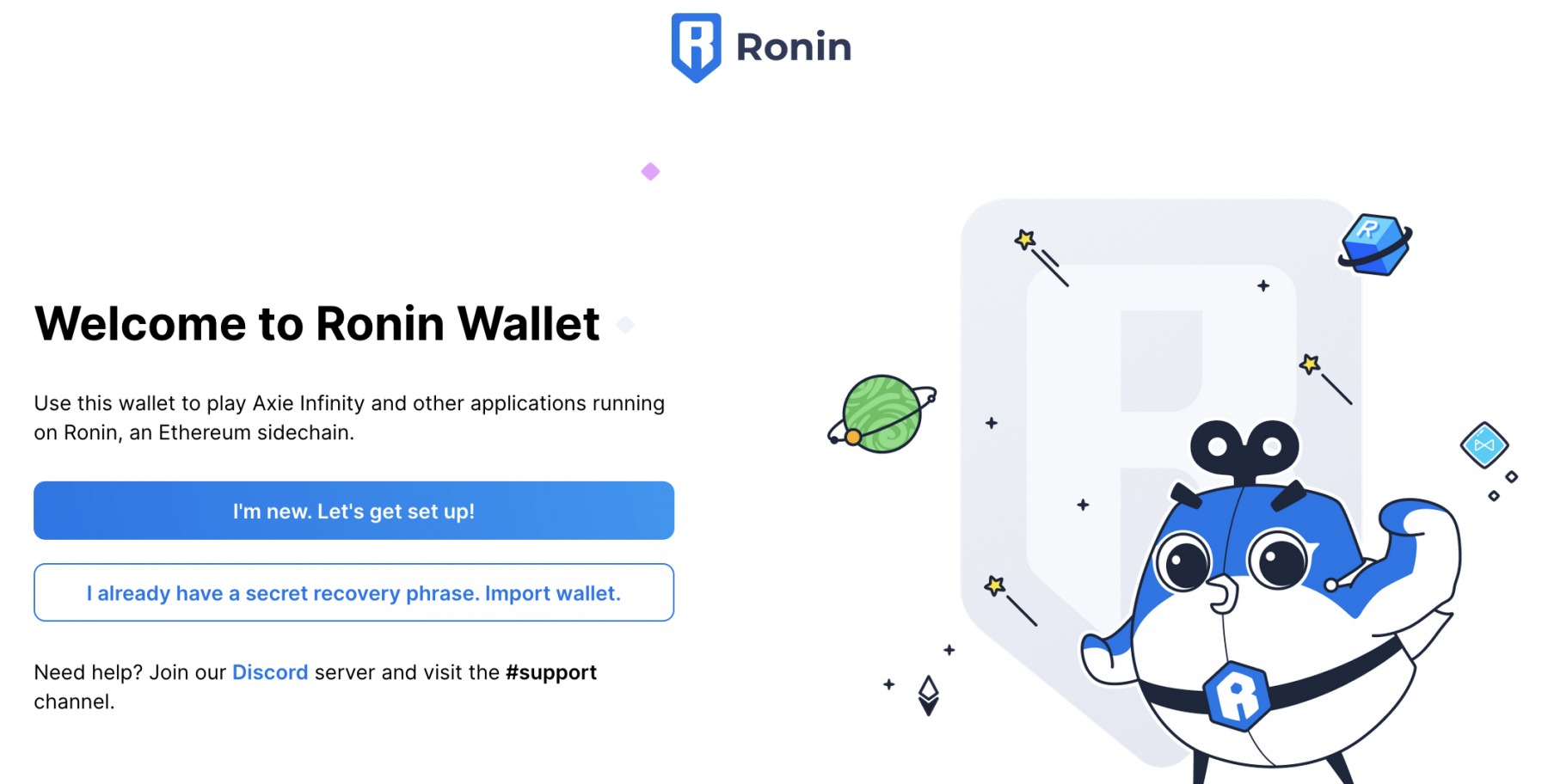 Das neue Ronin Wallet erstellen