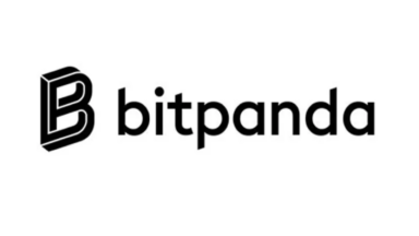 Bitpanda Logo - schwarz auf weiß
