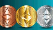 ETH Coins Gold Silber Bronze