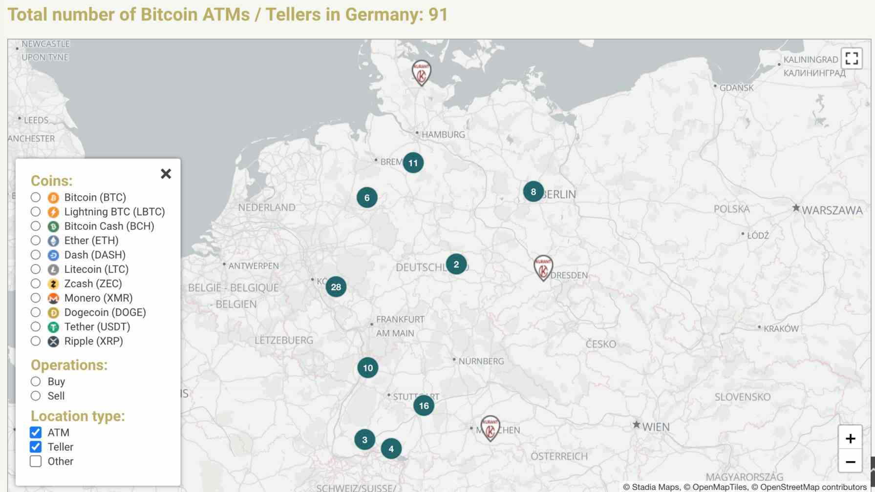 Bitcoin Automaten in Deutschland