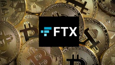 FTX Logo Bitcoin Coins
