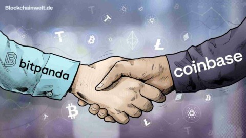 Partnerschaft Bitpanda Coinbase Handschlag