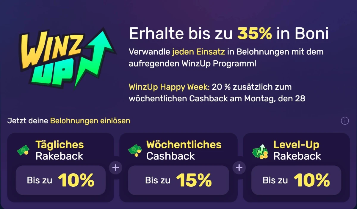 WinzUp Bonus Programm