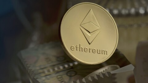 Ethereum Coin in gold