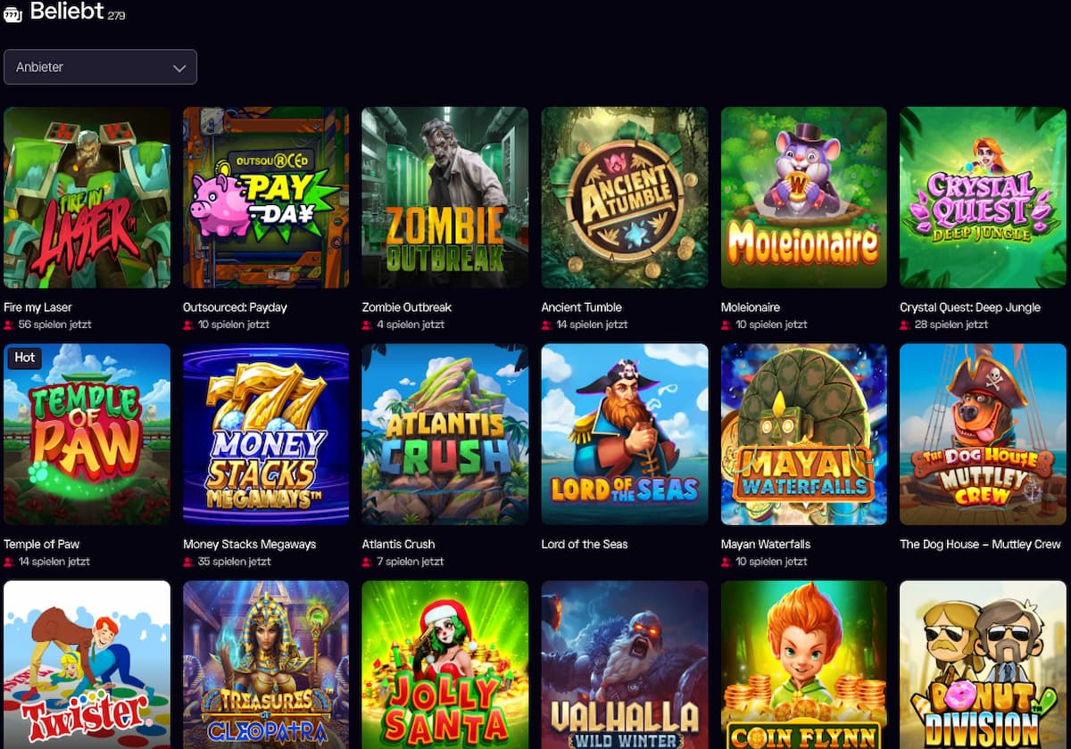 ybets casino beliebte slots