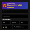 Oscarspin persönliche Daten eingeben