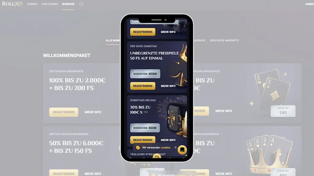 rollxo bonus ohne einzahlung am handy