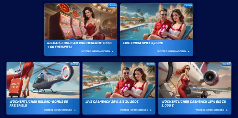 wonaco casino bonus für bestandskunden