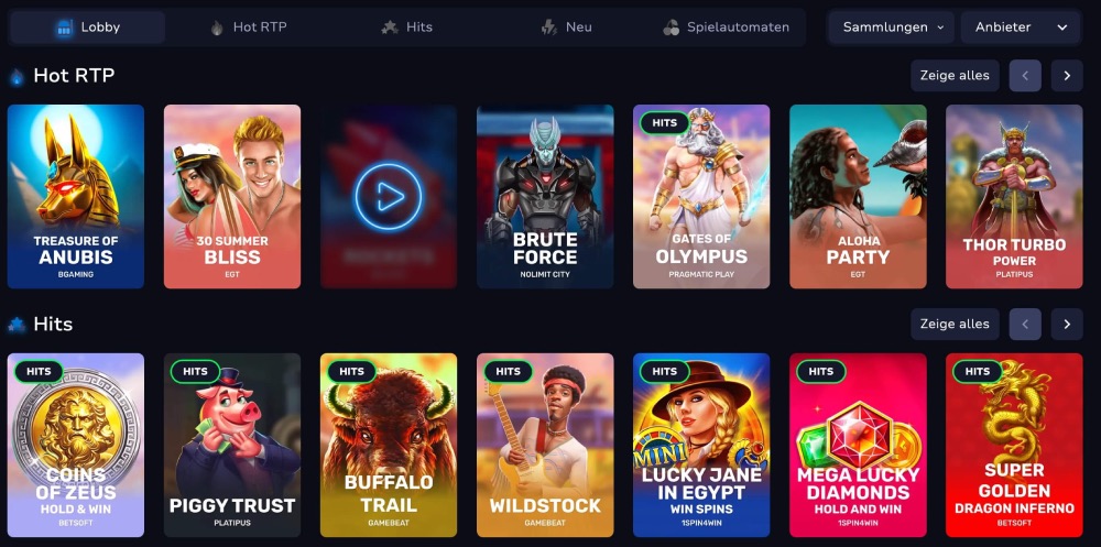 7BitCasino Spieleauswahl