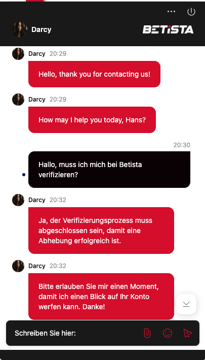 Betista Live Chat
