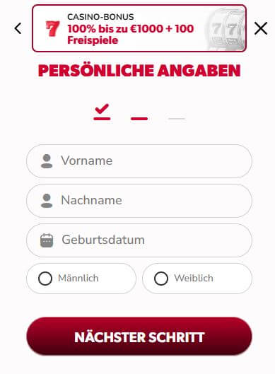 Betista Registrieren Schritt 4