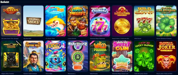 boomerang bet beliebte spiele