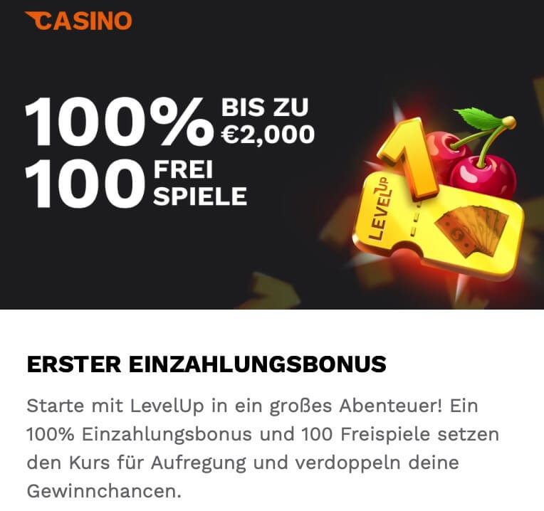 LevelUp Willkommensbonus