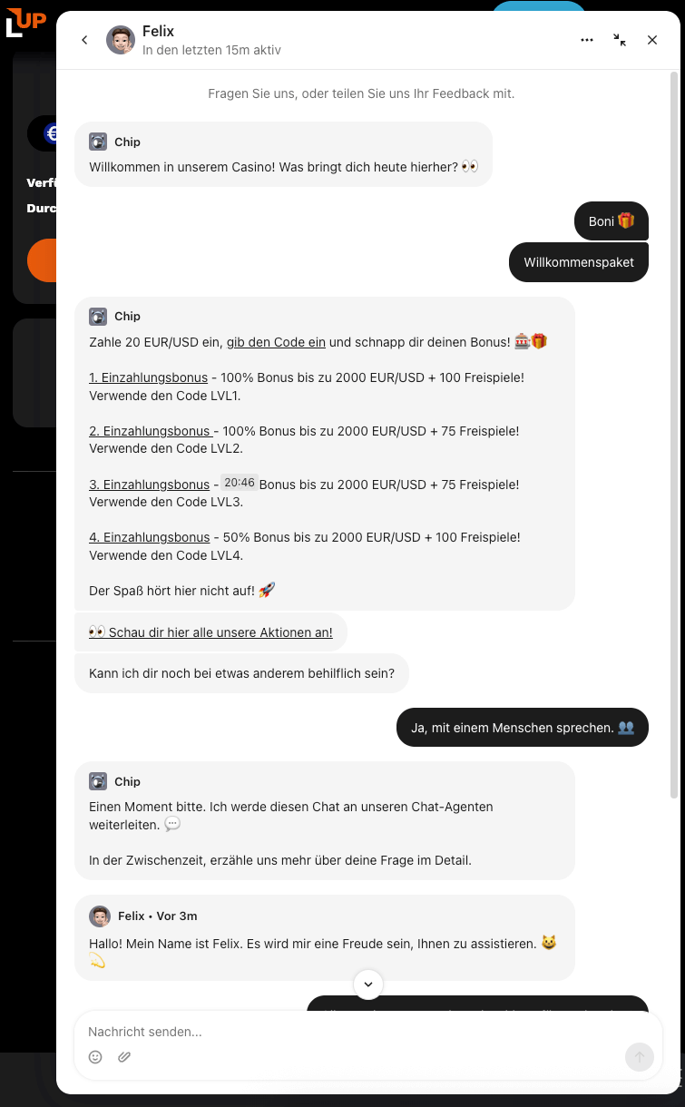 LevelUp Live Chat