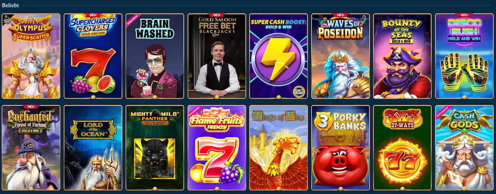 aquawin beliebte slots