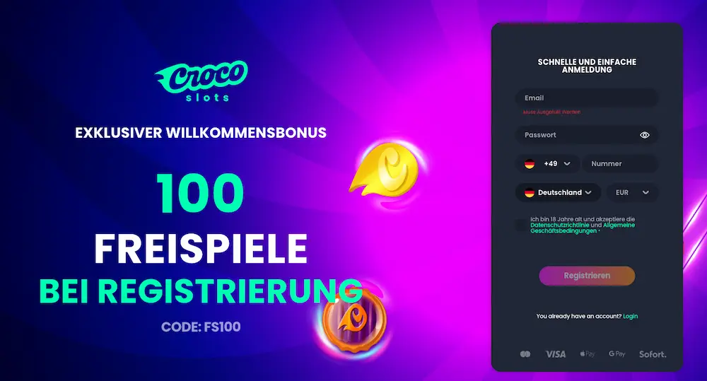 crcoslots 100 freispiele ohne einzahlung