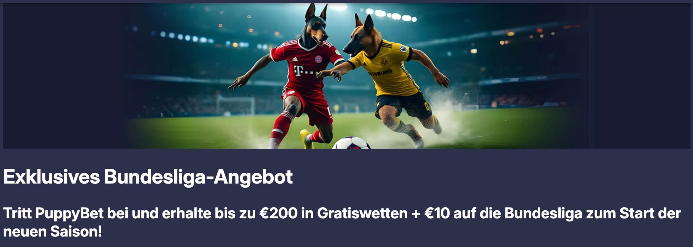 Puppybet Bundesliga Willkommensbonus