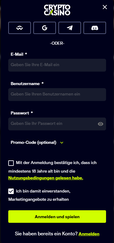 cryptocasino-sport-registrieren